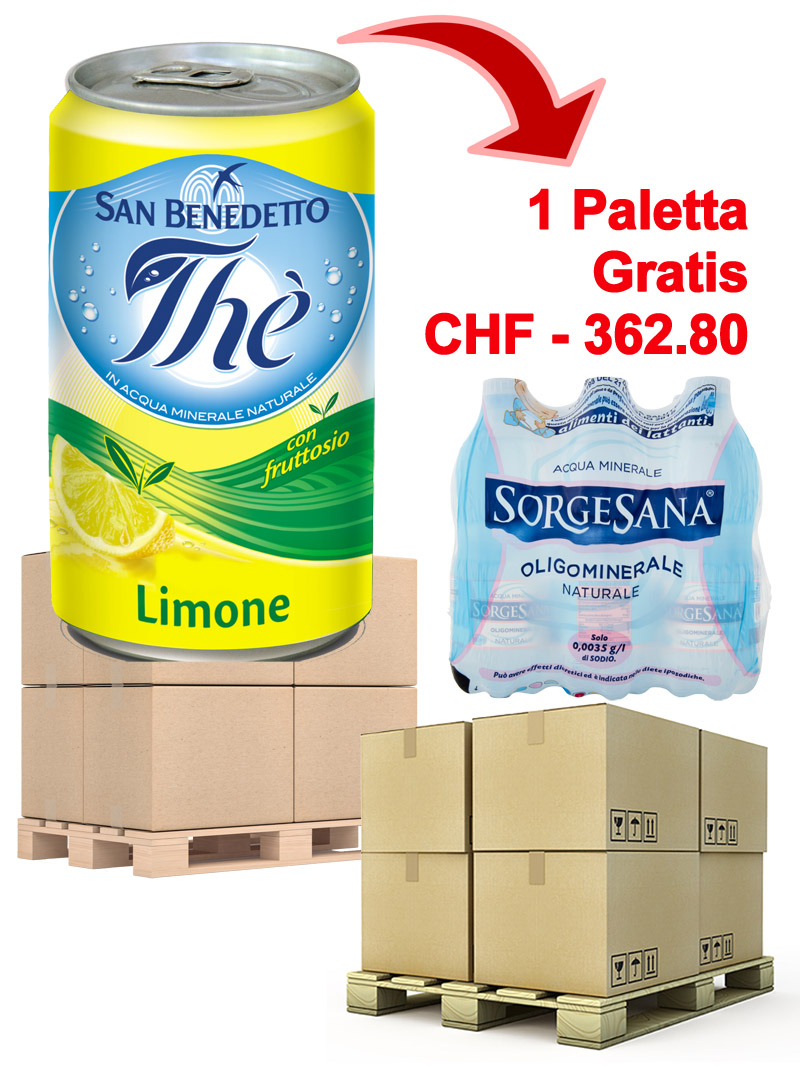 Offerta San benedetto limone e gratis acqua Sorgesana